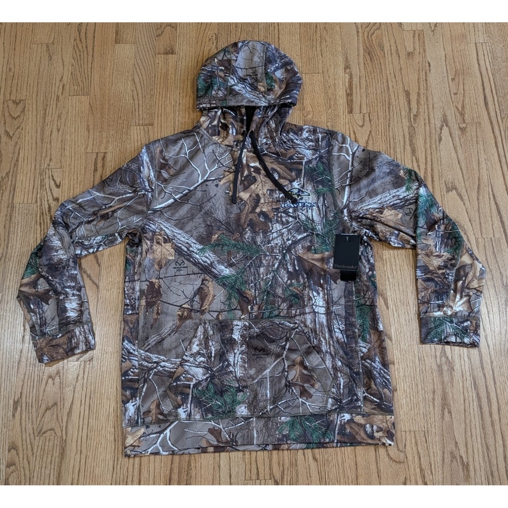 Baltimore Ravens NFL Realtree Camo Hoodie Men's Size L Dunbrooke NFL
